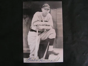 Babe Herman Signed Postcard Cut Mint JSA .324 lifetime 1930 hit .393 Dodgers Red - Picture 1 of 4