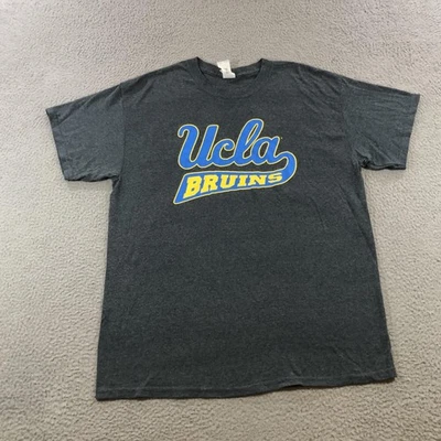 UCLA Bruins Shirt Mens Large Gray NCAA Basketball College Tee Gildan Poly Cotton - Image 1 of 4