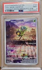2024 Pokemon Center ETB Twilight Masquerade Teal Mask Ogerpon PSA 9 - Picture 1 of 2