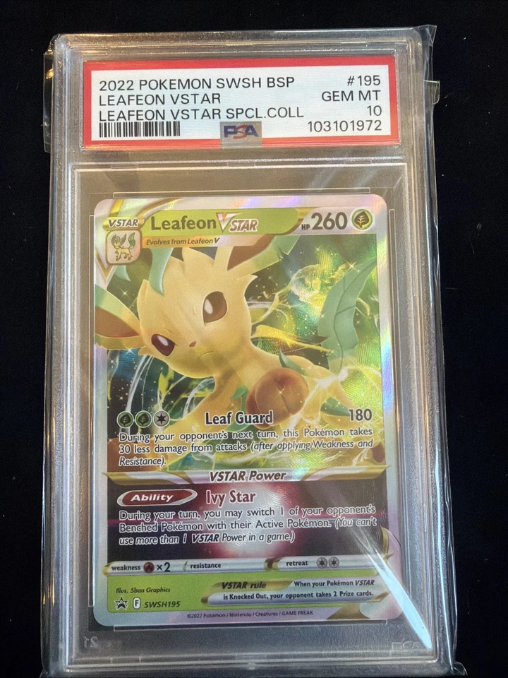 Leafeon VSTAR SWSH195 SWSH: Sword & Shield Promo Cards Holo PSA 10 - Image 1 of 2