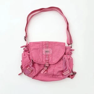 Bolso de Hombro Diesel Rosa Denim Malla - Y2K Años 2000 Raro De Colección - Imagen 1 de 6