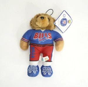 Peluche Good Stuff Team NFL Buffalo Bills Bear Teddy imbottito 6" 1999 vintage - Foto 1 di 5