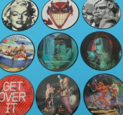 7" PICTURE DISCS VINYL RECORDS Heavy Rock Punk Pop 60's 70's 80's Motown Reggae - Image 1 of 4