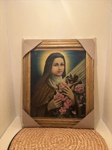 Vintage Saint Teresa Framed Print 17” X 13.5” W/frame - Picture 1 of 4