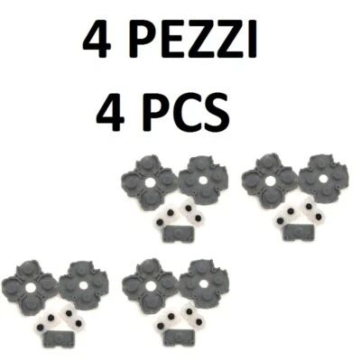 PS5 CONTROLLER PULSANTI GOMMA CONDUTTIVI RICAMBIO TASTI JOYPAD PLAYSTATION 5 4PZ - Immagine 1 di 4