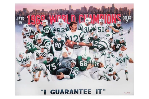 1969 NEW YORK JETS JOE NAMATH SUPER BOWL “I GUARANTEE IT” 20x30 POSTER PRINT Cover