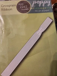 NEW Poppy Grosgrain Ribbon Metal Cutting Die - #2262 Perfect Card Making Die - Picture 1 of 1