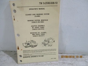 TM 9-2590-508-10 OPERATOR'S MANUAL CLEARED LANE MARKING SYSTEM (CLAMS) - Picture 1 of 8