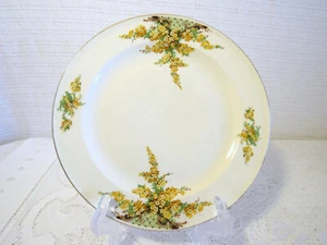 EDWIN M KNOWLES 442E1T Hostess USA Yellow Flowers 7 3/8" Salad Plates (Set of 5) - Picture 1 of 3