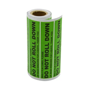 100Pcs Warning Stickers for Window Tint (Do Not Roll Down Stickers) 1 Roll Label - Foto 1 di 7