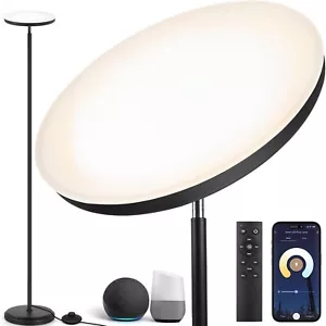 OUTON Smart LED Floor Lamp, 50W Dimmable Super Bright Torchiere Sky Lamp, Compat - Picture 1 of 7