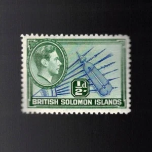 Solomon Islands, Scott 67, Spears & Shield, 1939-51, MH - Picture 1 of 1