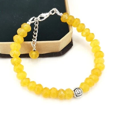 BAILYSBEADS wunderschönes gelb Saphir-Armband Armkettchen behandelt BV3 - Bild 1 von 2