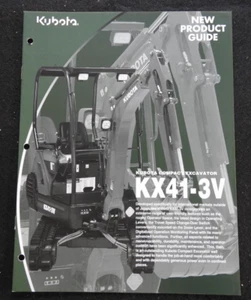 Original Kubota KX41-3V Kompakt Bagger " Neu Produkt Führung " Katalog Broschüre - Bild 1 von 6