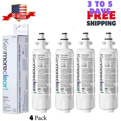 4 Pack 9690 Kenmore 469690 Replacement Refrigerator Water Filter Fit LG LT700P - Image 1 of 4
