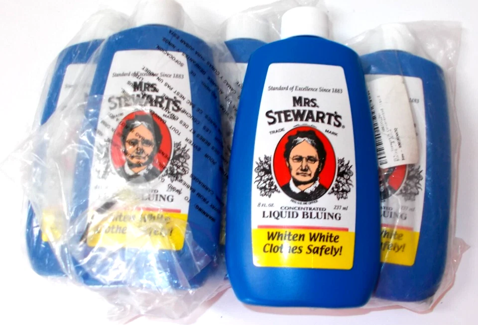 5 NUEVO Mrs. Stewart's LÍQUIDO CONCENTRADO AZUL Blanquear Ropa Blanca de forma segura Foto 1 de 1