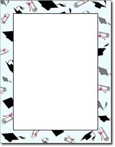 Grad Caps & Diplomas Graduation Stationery Paper - 80 Sheets - Picture 1 of 1