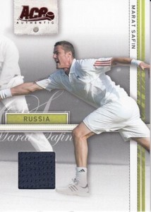 2007 ACE AUTHENTIC TENNIS TRADING CARD PATCH CARD MARAT SAFIN-RUSSIA **