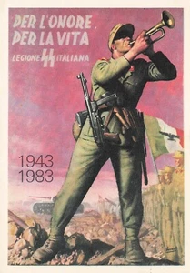 21-21D) CARTOLINA 40 ANNIVERSARIO REPUBBLICA SOCIALE ITALIANA RSI BOCCASILE - Bild 1 von 2