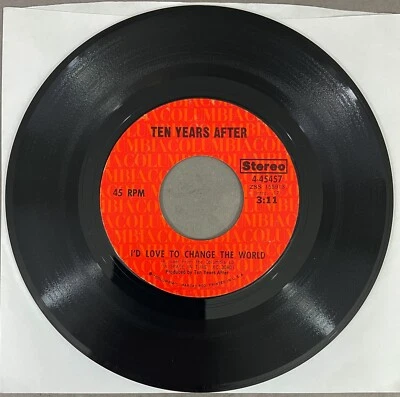 TEN YEARS AFTER I'D LOVE TO CHANGE THE WORLD & LET THE SKY FALL 45 RPM SINGLE - Image 1 of 3