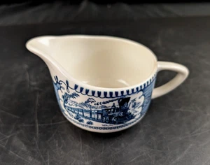 Currier and Ives Royal China, Blue Creamer - Picture 1 of 4