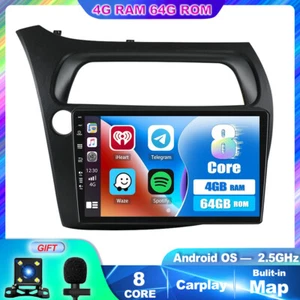 8-CORE Android 14 Per Honda Civic VIII 2006-2011 CarPlay Autoradio Navi DSP AUX - Foto 1 di 17