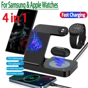 4in1 15W Magnetic Wireless Charger Station Dock For Apple Watch Air Pods iPhone - Picture 1 of 24