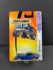 2006 Matchbox #23 TVR Tuscan S Blue Coupe Exotic Car MBX Metal Diecast J5584 NEW - Picture 1 of 9
