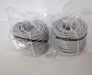 2X Lorex Cat5e Network Ethernet Cable 100-feet (30m) for IP Security Cameras - Picture 1 of 3