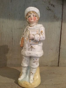 Continental vintage Victorian antique porcelain figurine of a boy - Picture 1 of 10