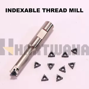Indexable Thread Mill 1 Flute Internal Cooling Carbide For 60 Degrees 2.0-4.0 - Picture 1 of 10