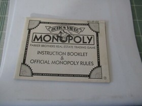 8-bit NES Nintendo Monopoly Manual ONLY