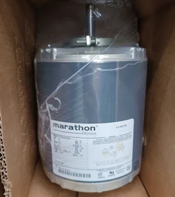 NEW MARATHON 1/4 HP AC ELECTRIC MOTOR 4355 48 FRAME 115V 1PH 1725 RPM DP - Image 1 of 4