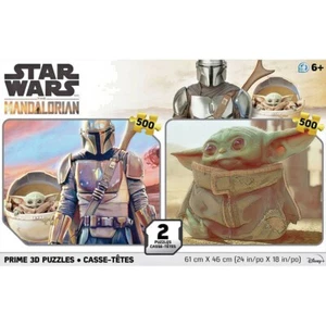 Disney Star Wars The Mandalorian 2-Pack 3D Puzzles (500pc Each) New - Picture 1 of 2