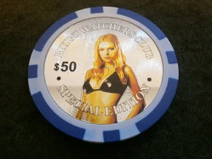 CLUB DE OBSERVADORES BIKINI - SEXY FICHA DE PÓQUER RUBIA $50 - Imagen 1 de 1