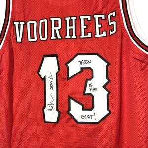 Friday The 13th  Jason Voorhees Autographed Hockey Jersey  With COA  Size XL - Picture 1 of 12
