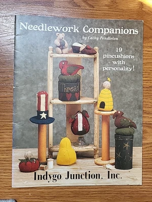 Indygo Juntion Needlework Companions 19 Pincushion Patterns Primitives Folk Art - Image 1 of 4