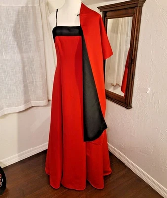 Urban Girl Nites Christmas Red and Black Elegant Gown Crinoline 90's vintage NWT - Image 1 of 4