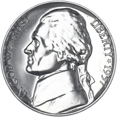 1957 (P) Jefferson Nickel Gem Proof - Image 1 of 4
