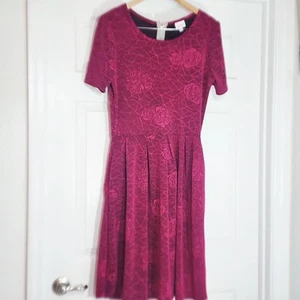 LuLaRoe Women's Amelia Simply Comfortable Stretchy Knit Dress With Side Pockets - Picture 1 of 4