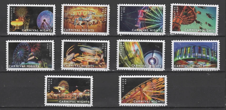 USA 2024  used  Carnival Nights  Stamps Set Condition VFNH - Image 1 of 1