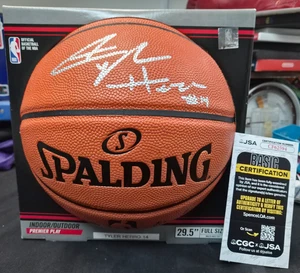 Tyler Herro Miami Heat Signed NBA Game Ball Series Basketball JSA AA - Picture 1 of 6