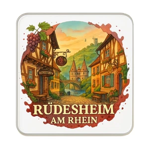 Rüdesheim, Germany Kühlschrankmagnet: Niedliches handgefertigtes Reise-Mitbringsel Geschenk - Bild 1 von 5