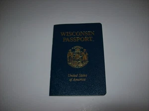 Vintage WISCONSIN PASSPORT, 1988 Passports Unlimited Inc, Wisconsin History, x - Picture 1 of 10