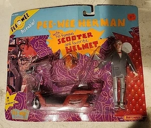 Pee-Wee Herman poseable figure with His Famous Scooter and Helmet Matchbox 1988 - Picture 1 of 9