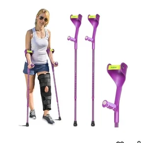 Forearm Crutches Adult Non-slip Carry Bag New Light Adjustable Antdvao - Picture 1 of 16