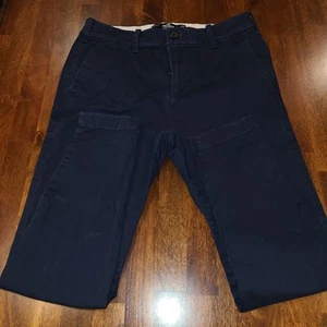 Pantalones chinos Hollister súper ajustados para hombre 30x28 azul marino oscuro pierna recta preppy - Imagen 1 de 9