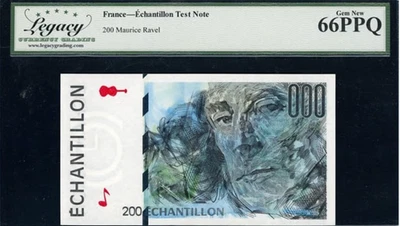 法国 ND 200 单元 Echantillon "测试注释" Legacy Gem 全新 66 PPQ — 第 1/2 张图片