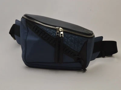 Auténtico bolso bandolera rompecabezas LOEWE azul petróleo plata nailon cuero cremallera Foto 1 de 4