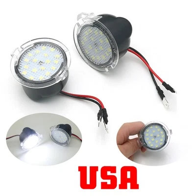 2X LED Side View Under Mirror Puddle Light Indicator for Ford F150 Edge 2003-18 Foto 1 de 4